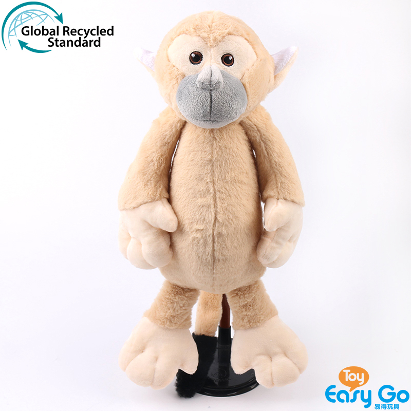 ECO-friendly 100% recycled sustainable plush soft stuffed long arm and leg series squirrel monkey toy