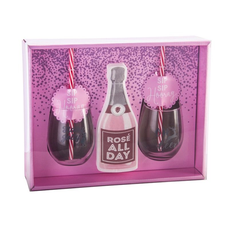 Champagne glasses and Champagne napkins gift set