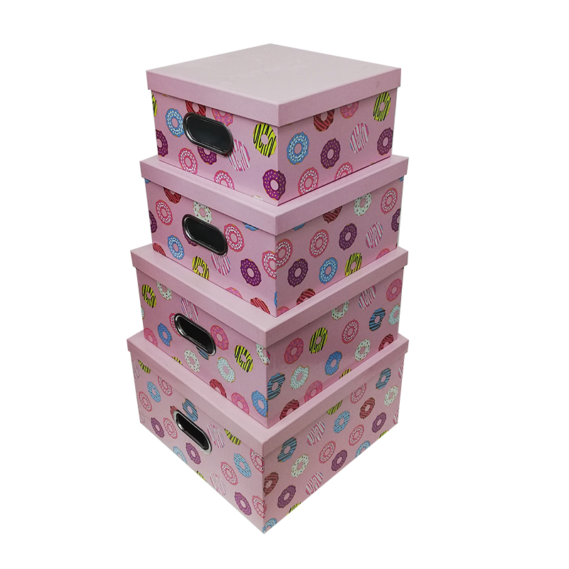 square boxes set of 4 with metal handle