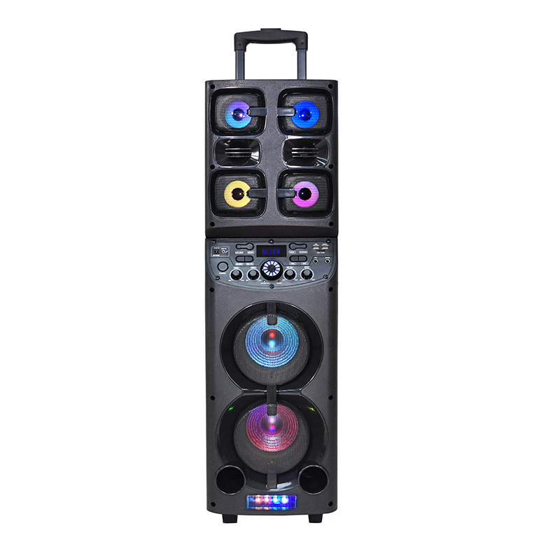 Portable karaoke bluetooth trolley speaker