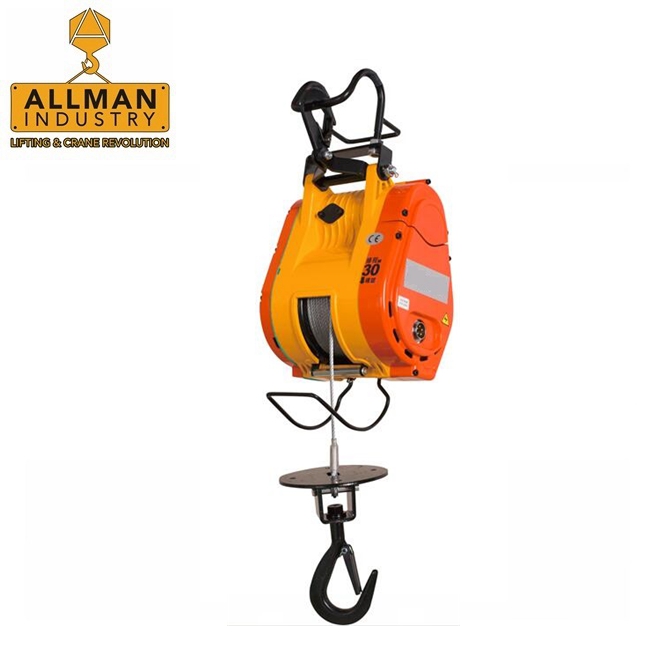 ALLMAN brand 180kg ×30M 220V 1Phase Portable Electric Mini Cable Hoist（AM-M180）