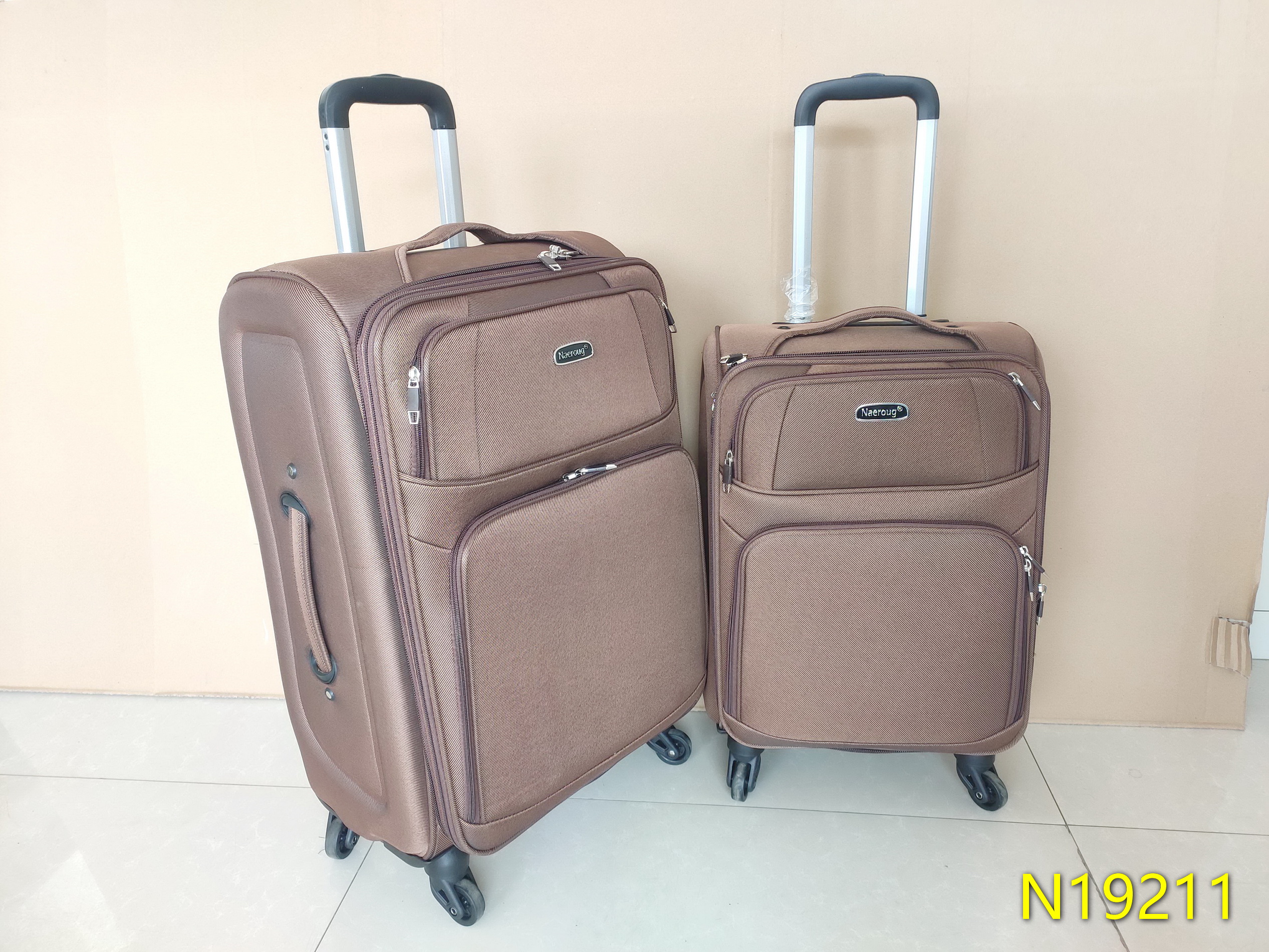 4 wheels 4 PCS set fabric trolley travel suitcase luggage bag