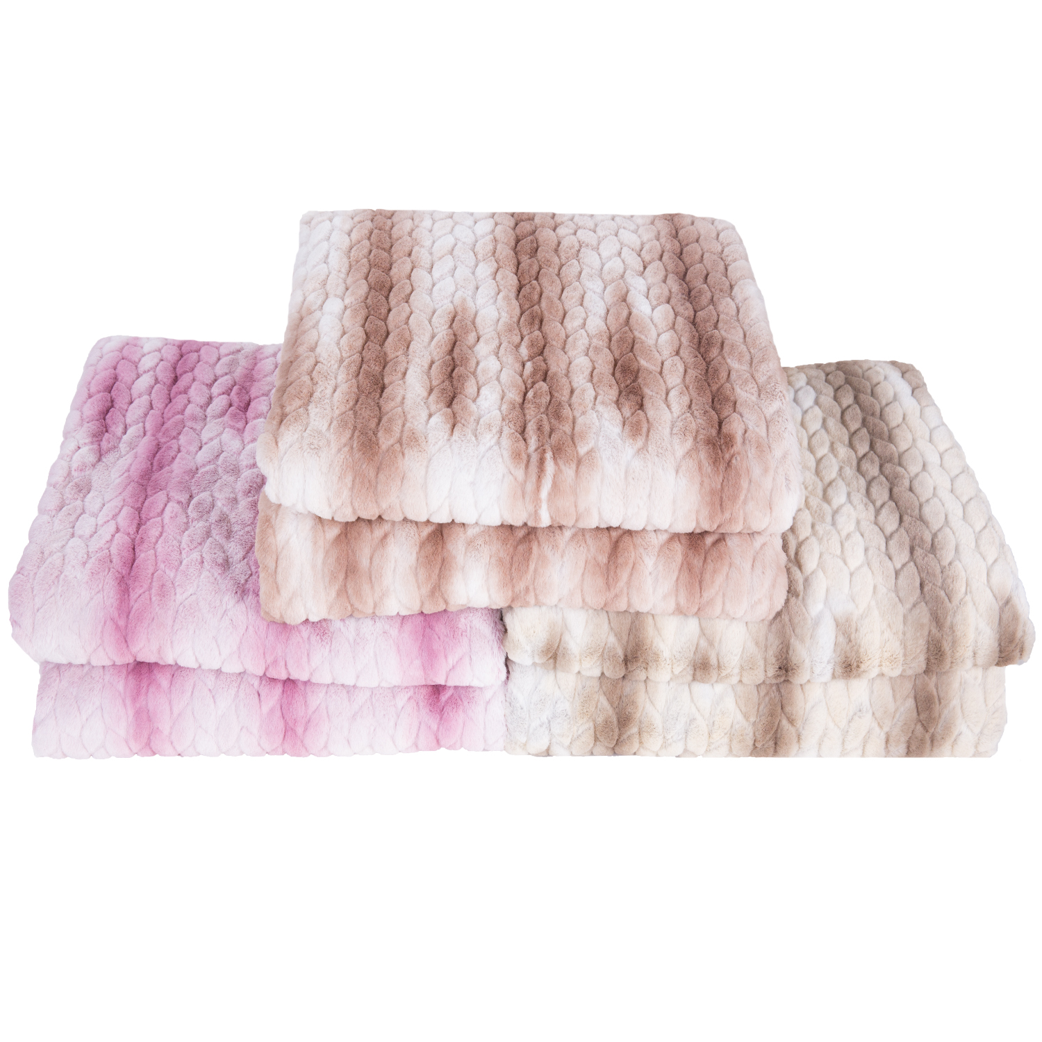Embossed Rabbit Fur Blanket