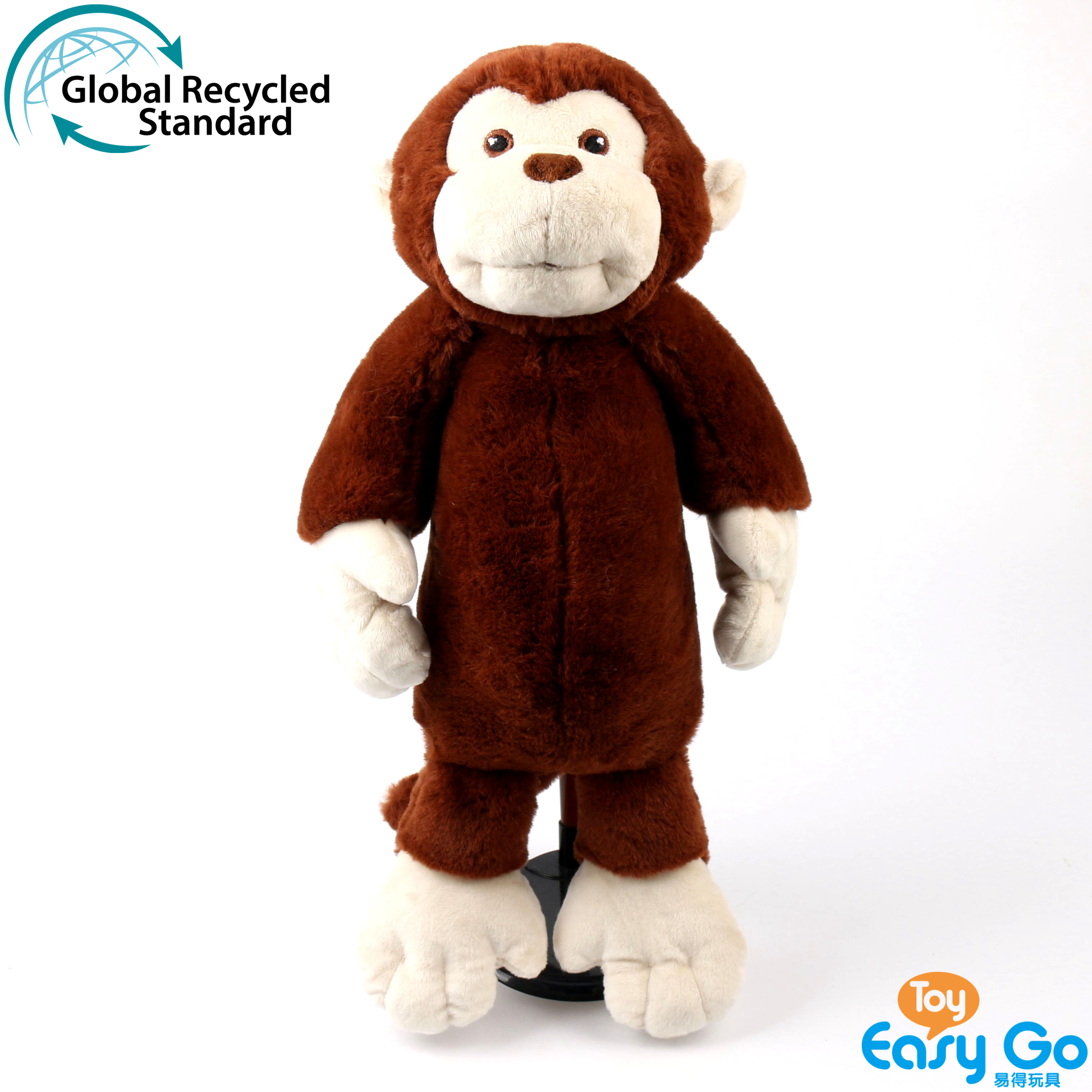 ECO-friendly 100% recycled sustainable plush soft stuffed long arm and leg series orangutan toy
