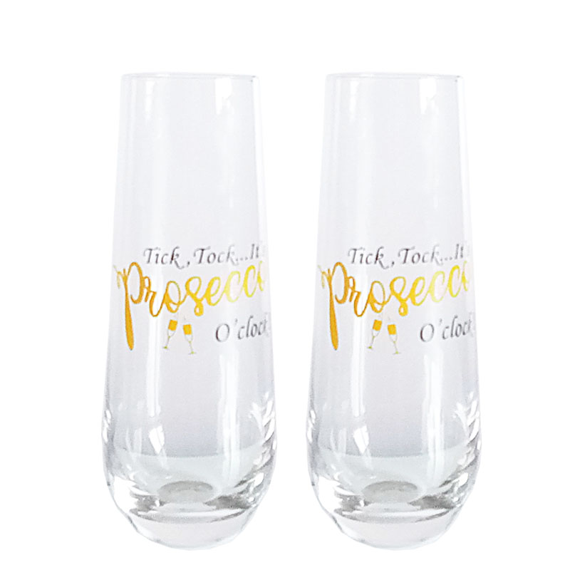 Printed champagne glass