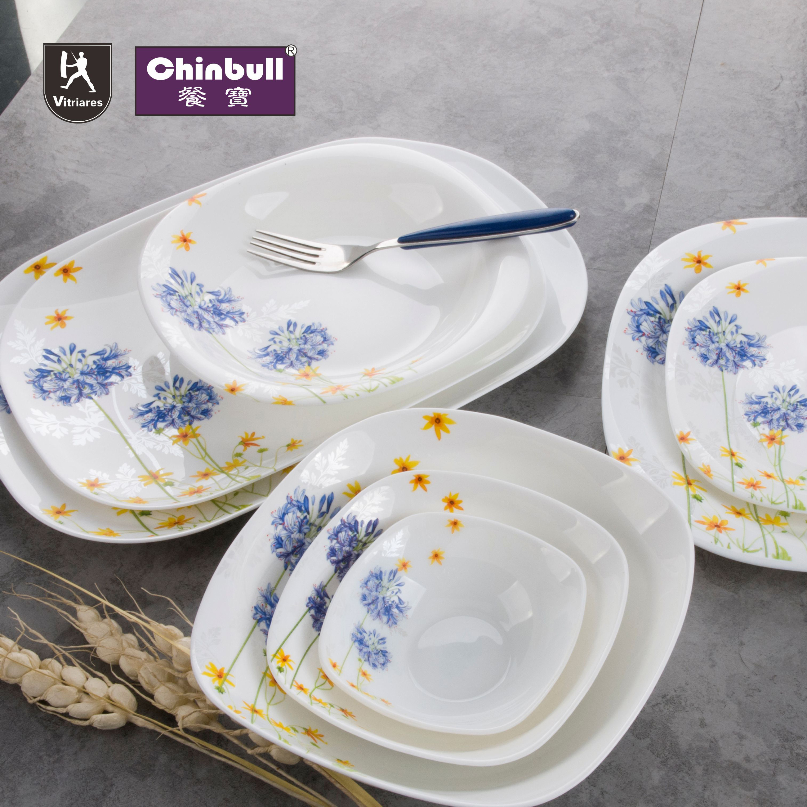 39pcs dinner set(opal glassware)