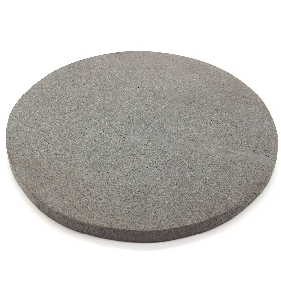 BBQ Grill Stone Board Round Dia. 25 cm Lava Stone Grey Color