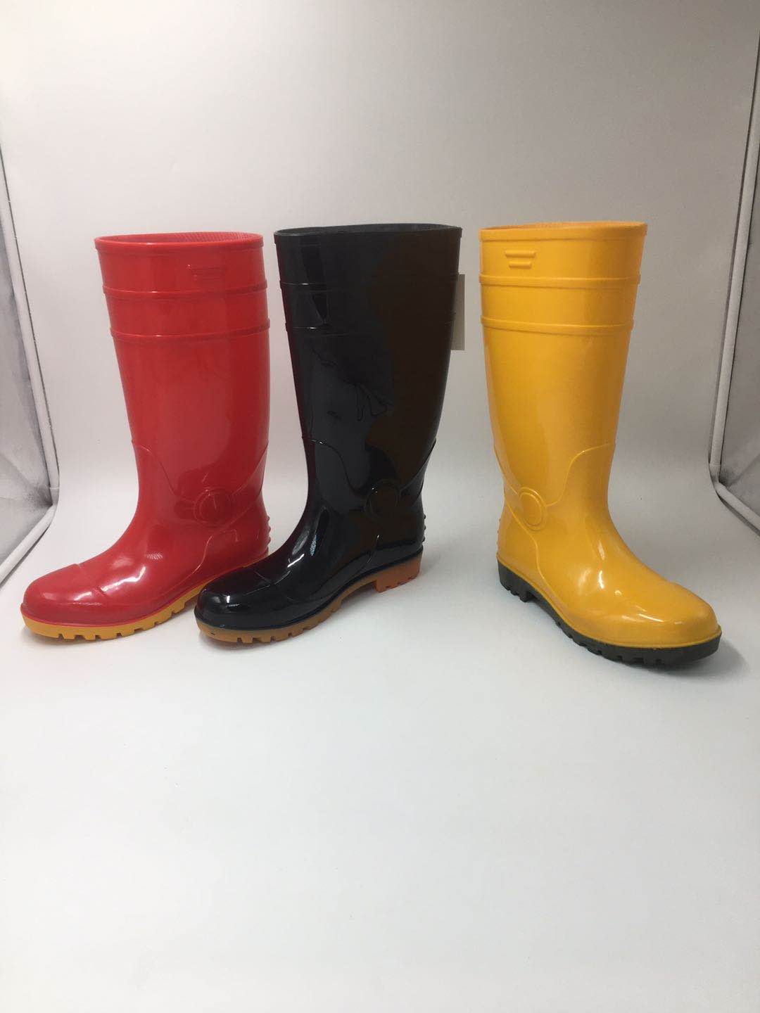 Men PVC working boots Steel toe