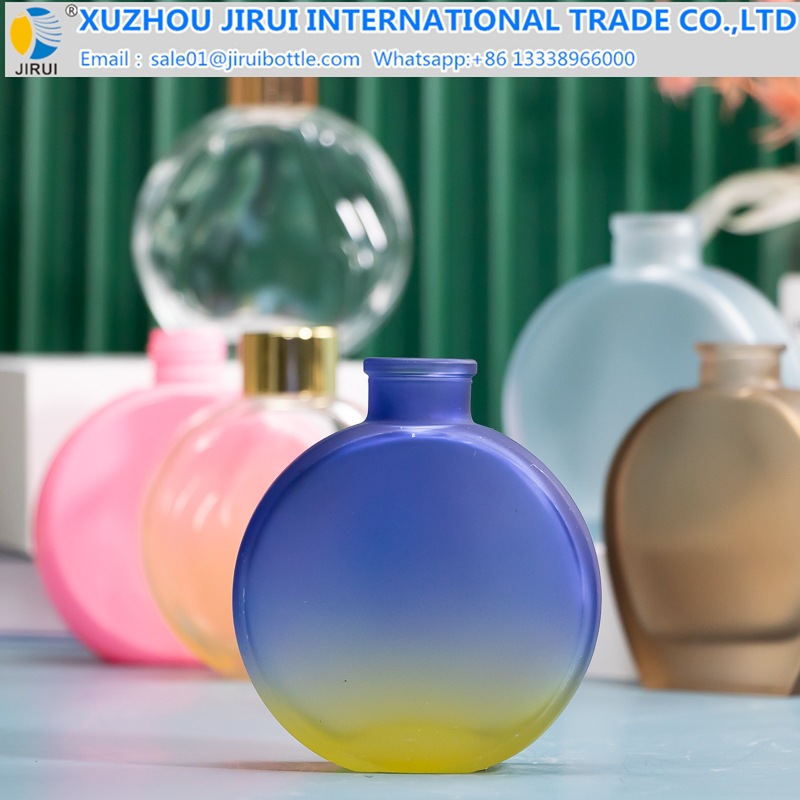 Oblate glass bottle perfume bottle aromatherapy bottle 200ml 190ml 100ml 90ml