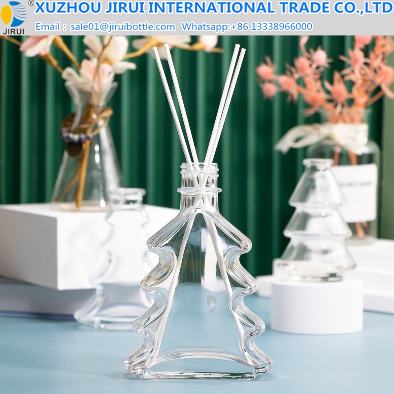 Christmas tree glass bottle decorative vase aromatherapy bottle 80ml 100ml 200ml