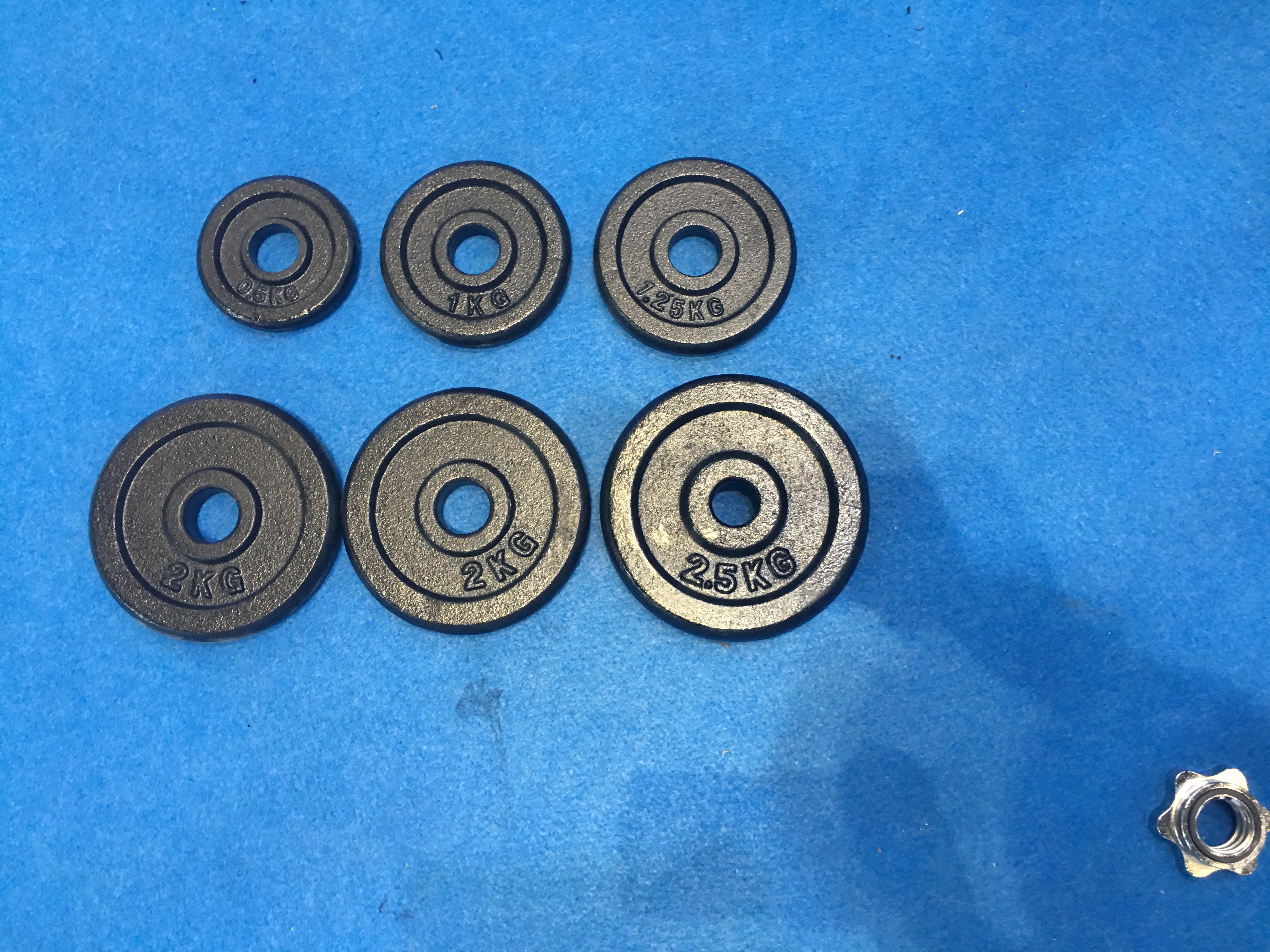 Powder Weight Plate, Black Paint Dumbbell Plates