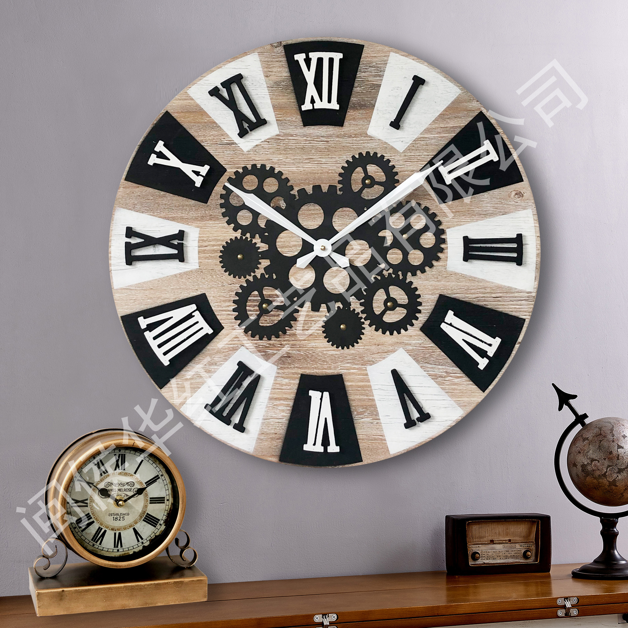 60 wooden clock