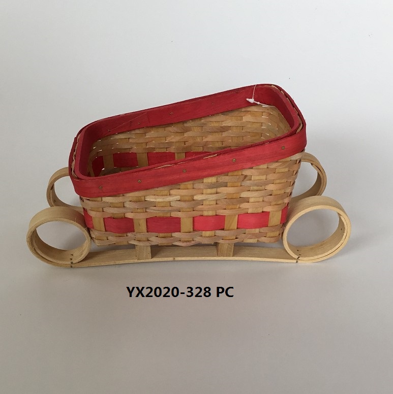 Christmas chipwood sleidge basket
