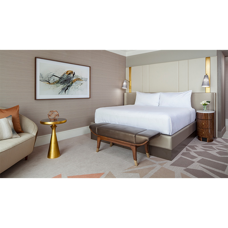 Modern luxury hotel king bedroom furniture set
