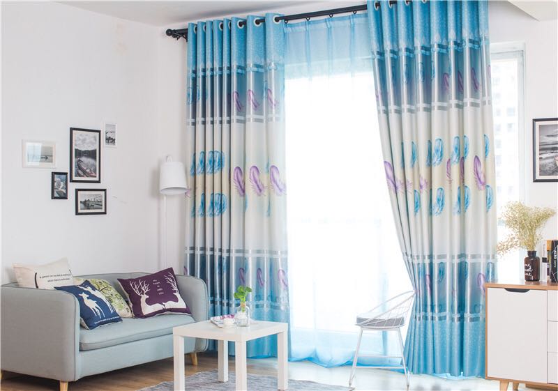 100% polyester black out printed curtain fabric