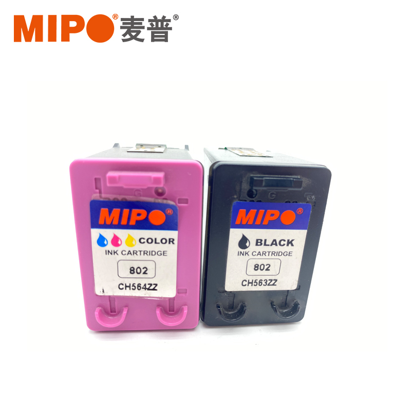 MIPO MP-HR802BK/C ink cartridge，applicable to HP Deskjet 1000/1050/2000/2050/2510/3050/3510