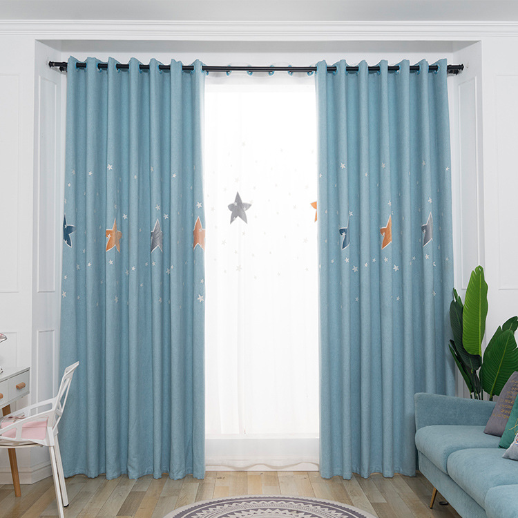 100% polyester black out printed curtain fabric