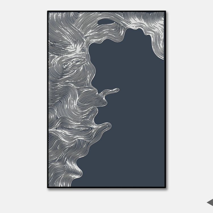 Texture relief 3D spray painting thick texture concave convex decorative painting