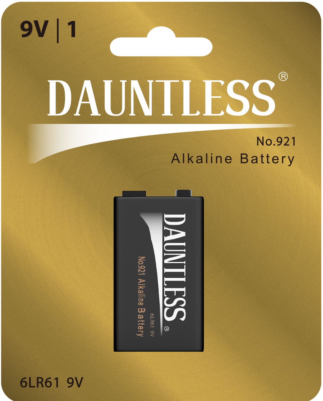 DAUNTLESS Brand Alkaline Battery 6LR61 9V