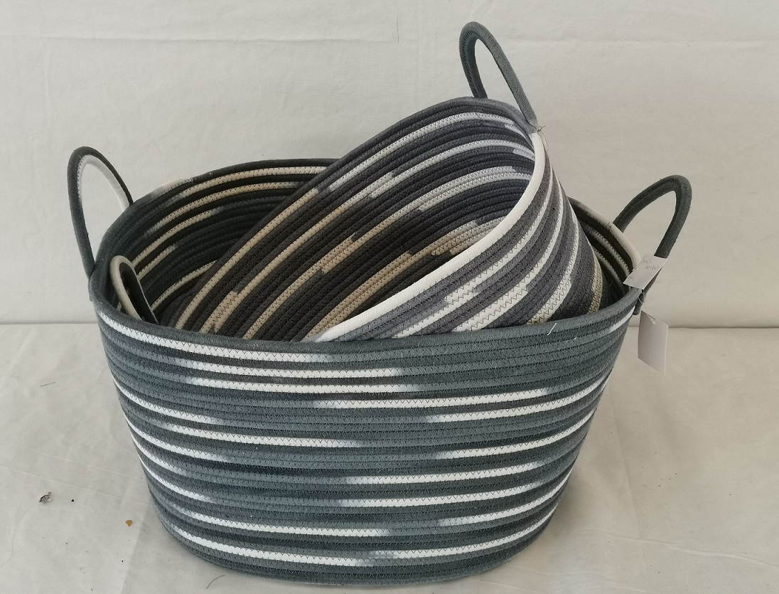 Storage basket cotton rope basket