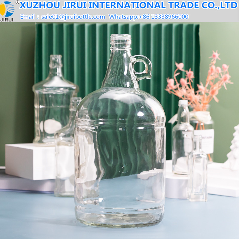 glass bottle with the handle spirits whiskey bottle 2000ml