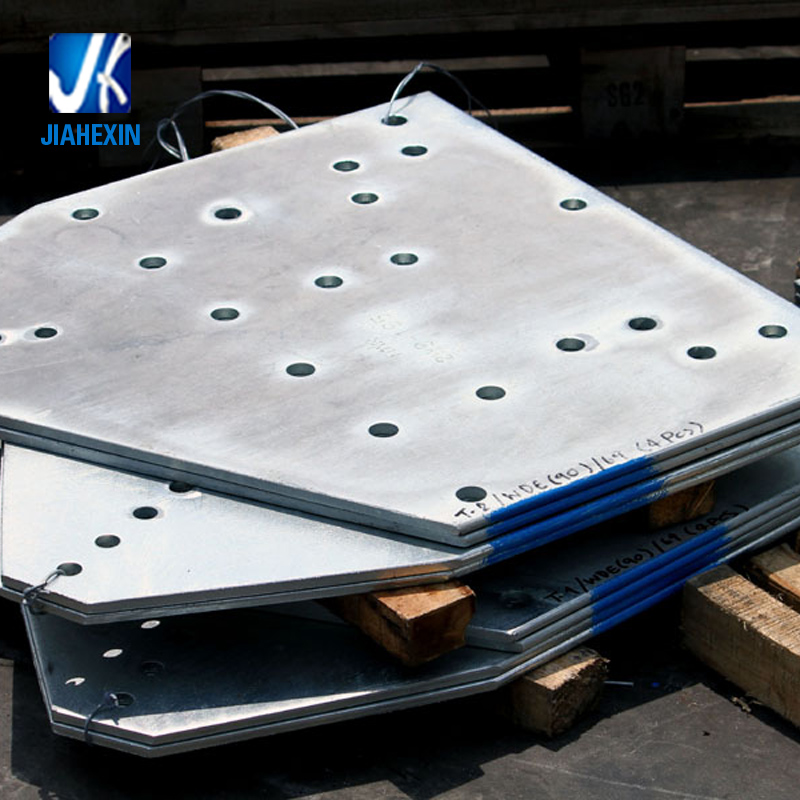 Galvanized steel plate with holes