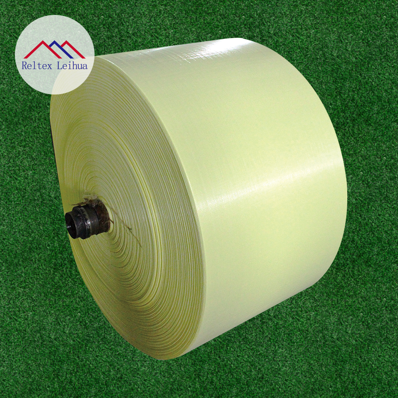China food packaging pp woven bulk /ton /big/super bag tubular roll fabric, other tube polypropylene rolls