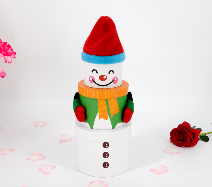 Round Doll Christmas Gift Box 3/Set