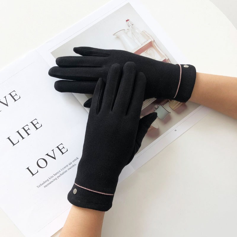 Factory price velvet fabric gloves for wholesale