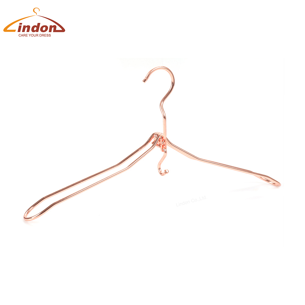 2020 Fashion Shiny Foldable Rose Gold Metal Coat Clothes Hanger