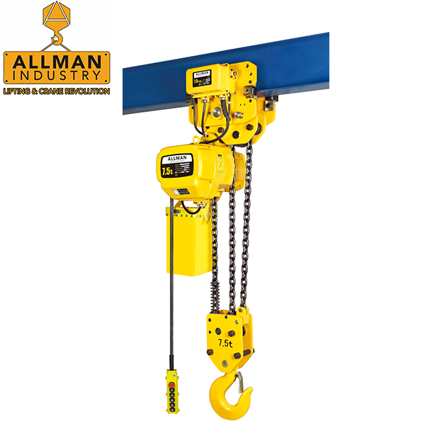 ALLMAN 7.5Ton 220V ~690V 3phase Electric Chain Hoist with Trolley