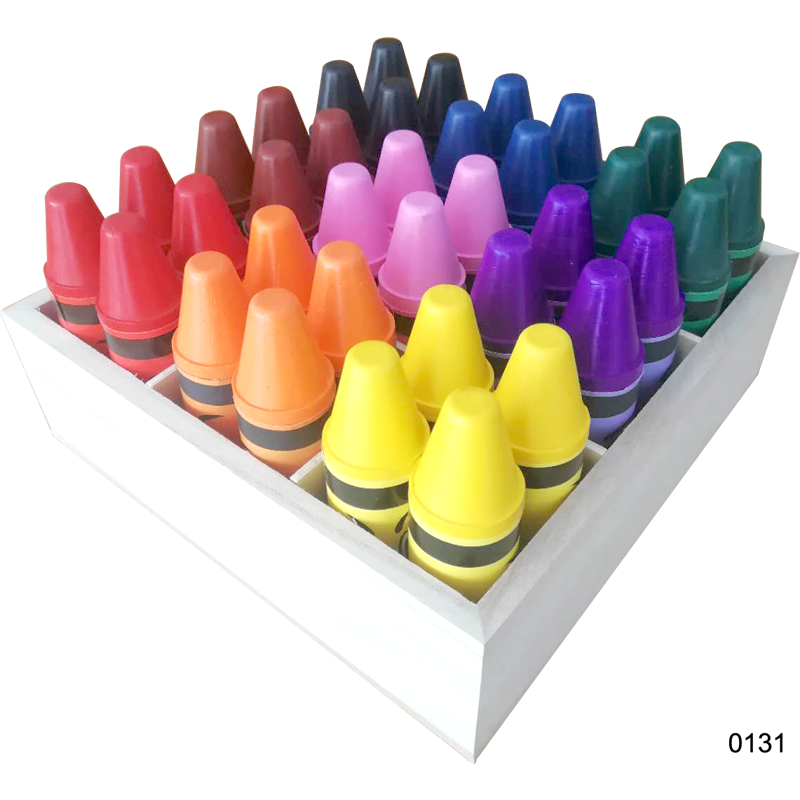 36 super wax crayon in wooden box