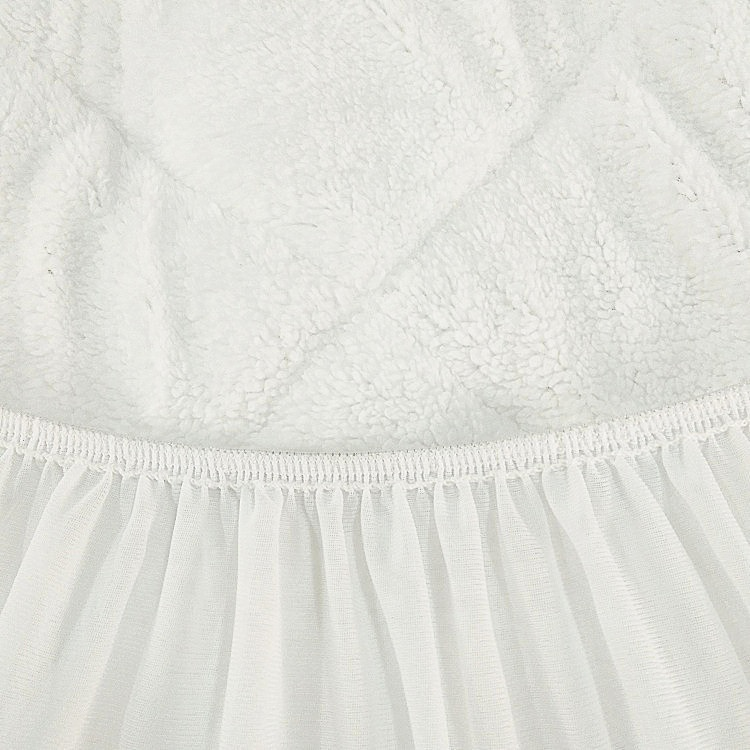 Reversible Quilted Mattress Pad For Four Seasons Coolmax and sherpa Topper