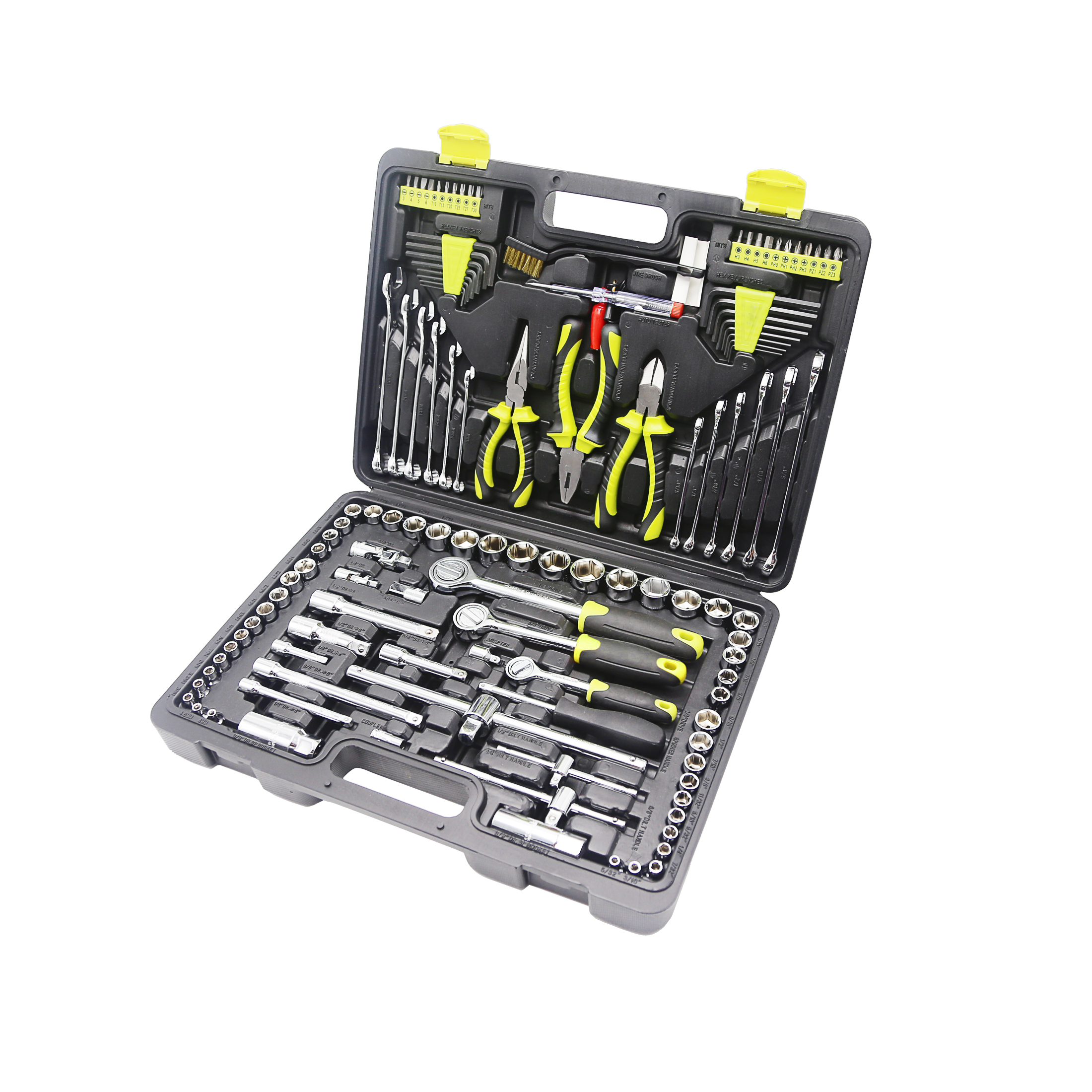 120pc Pro 1/4 & 3/8 & 1/2 Inch Socket Set