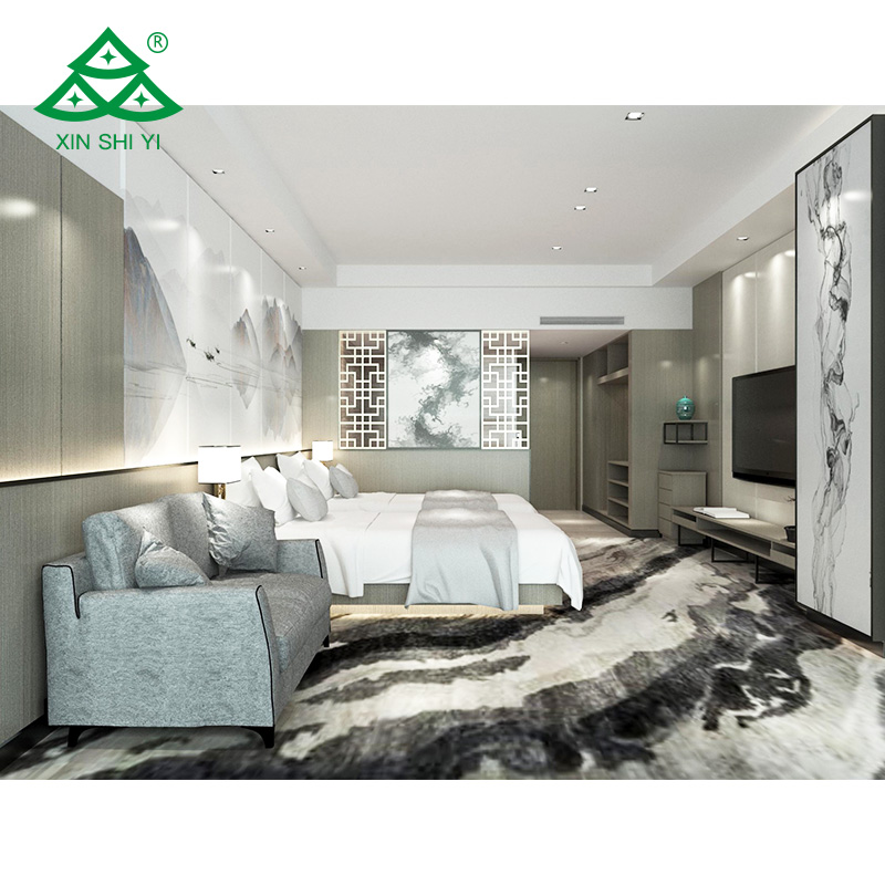 modern double bed bedroom furniture wholesale hotel furniture set