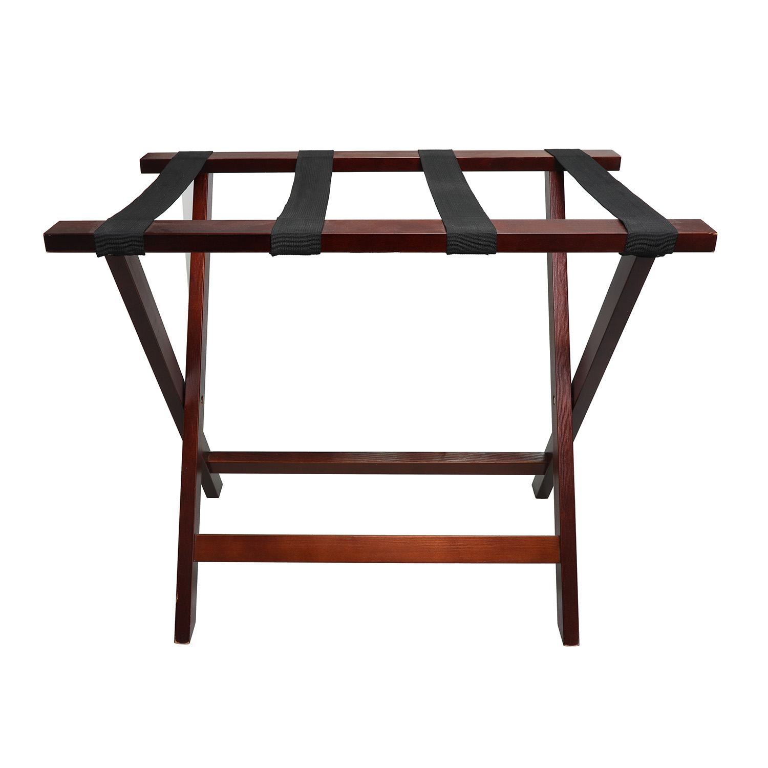 Home hotel room natural wood material folding luggage storage standing rack