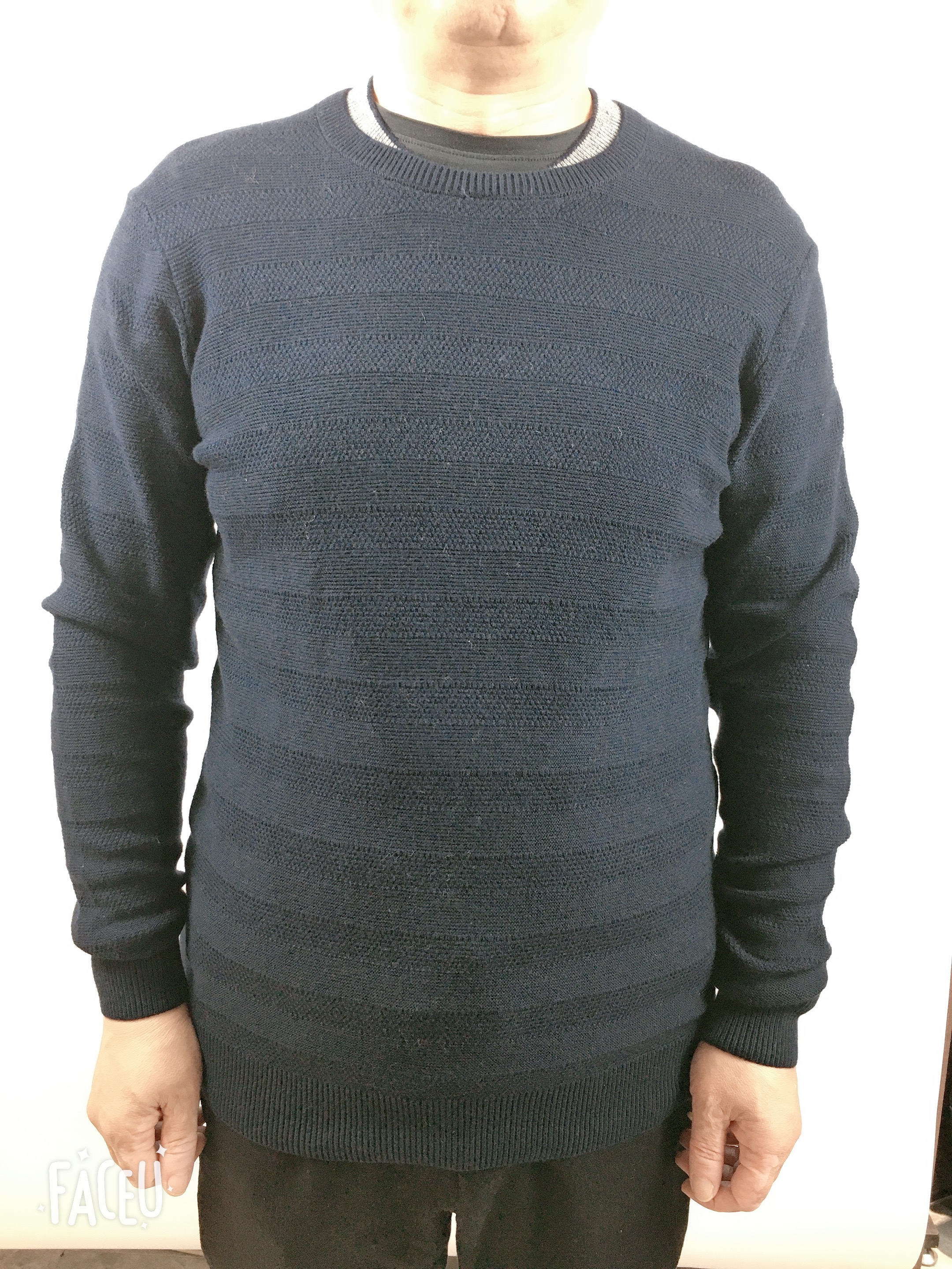 men‘’s neck crew long sleeve pullover