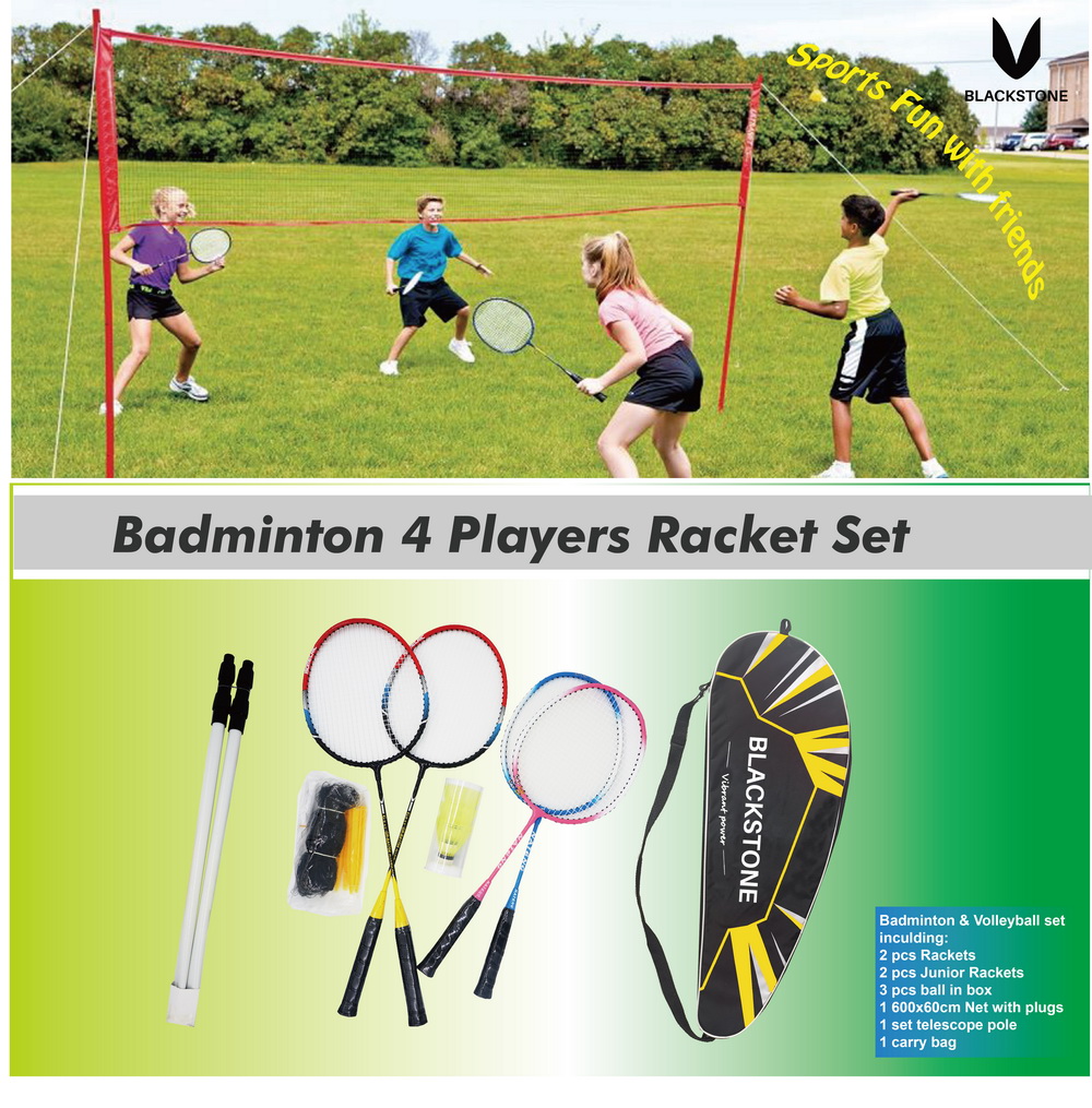 Portable Badminton racket set for family,garden,park