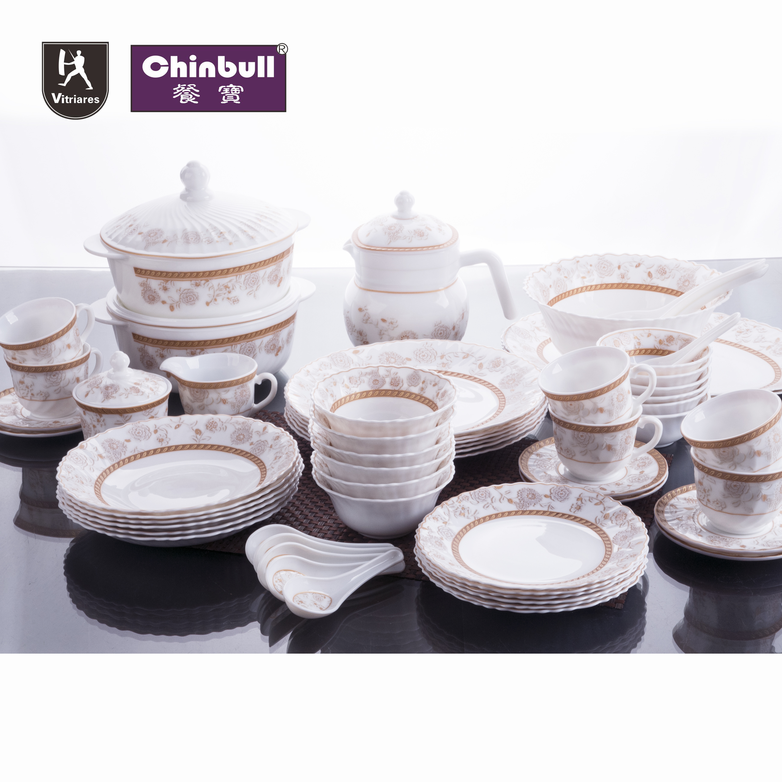 62pcs dinner set (opal glassware）