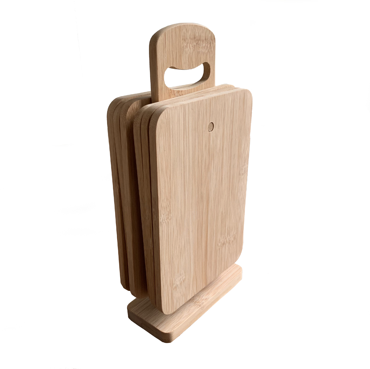 Bamboo Cutting Board with Holder Set of 6