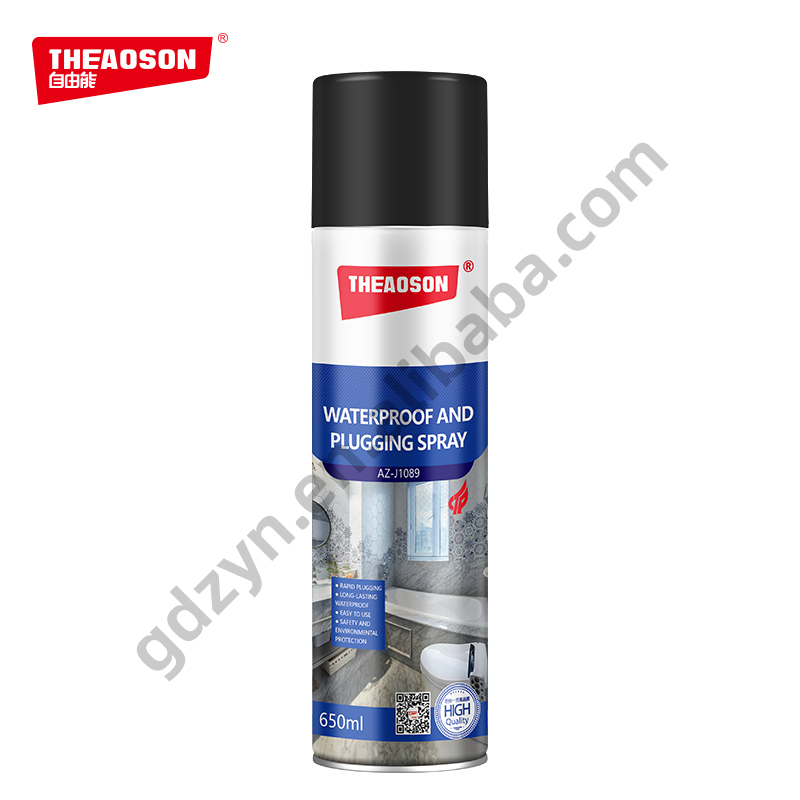 Waterproof and plugging spray