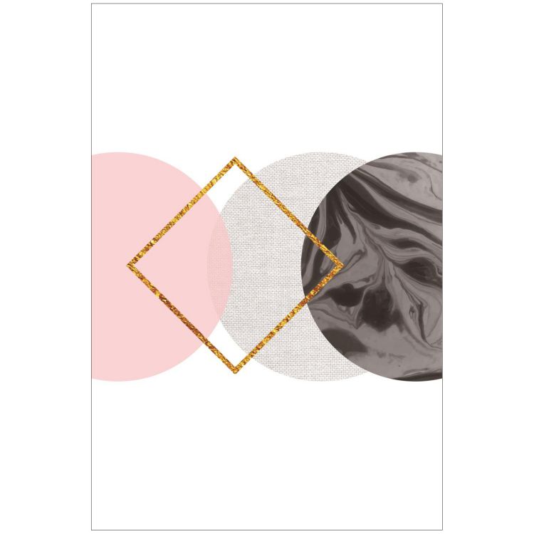 Geometric color block modern abstract high definition jet painting framed decorative painting