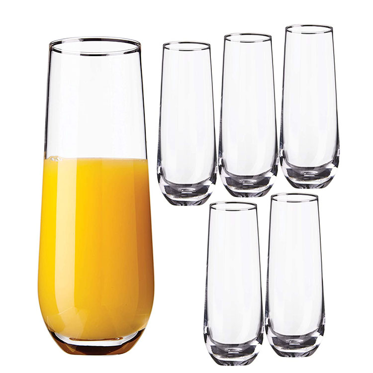 rain drop shaped 10oz champagne glass