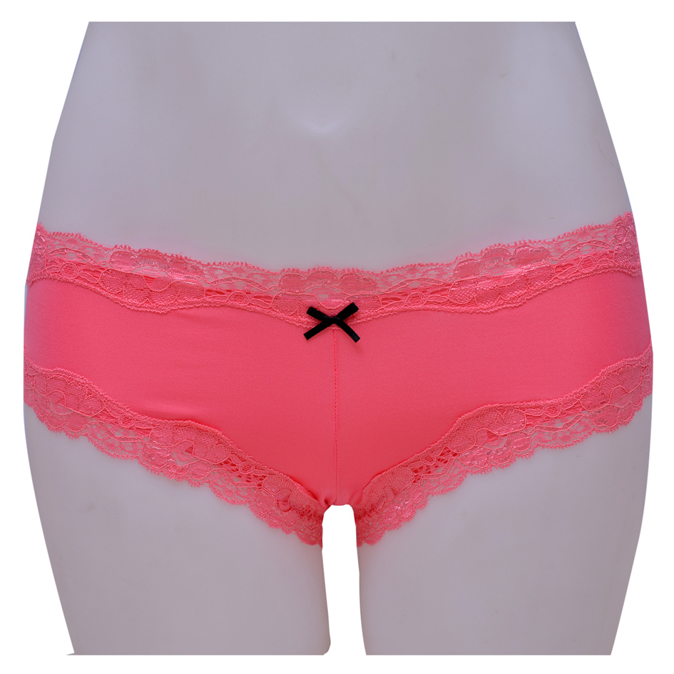 Lady Popular Skin Friendly Nylon With Front Bow Boyleg