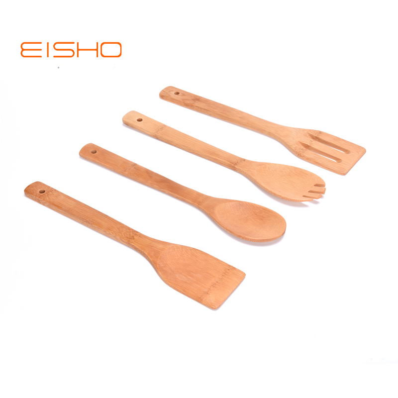 Bamboo Kitchen Utensil Tools Accessories with 4pcs