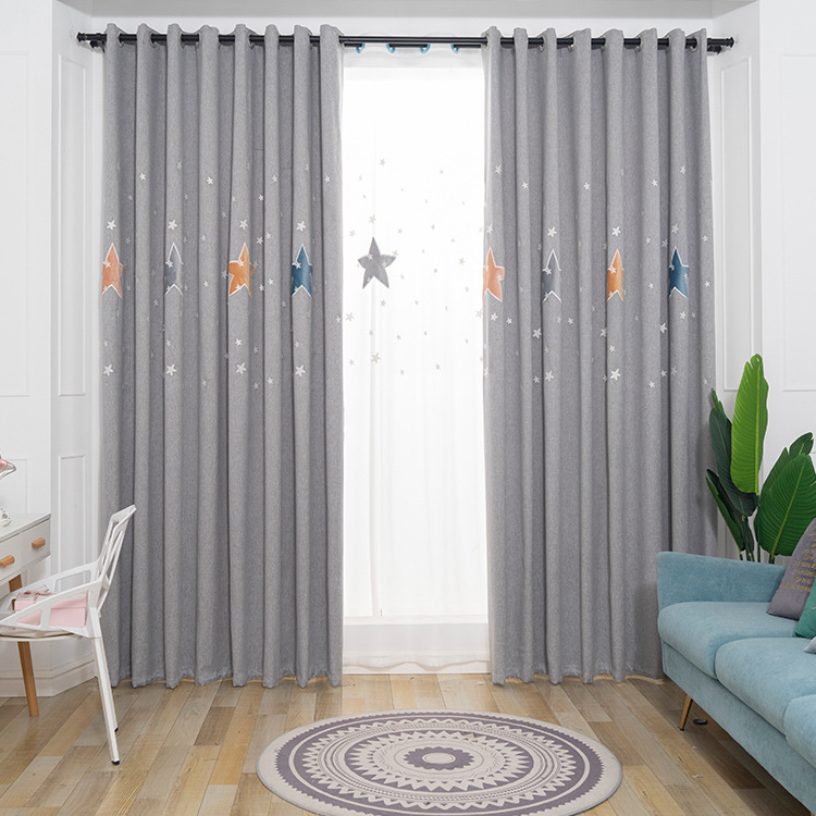 100% polyester black out printed curtain fabric