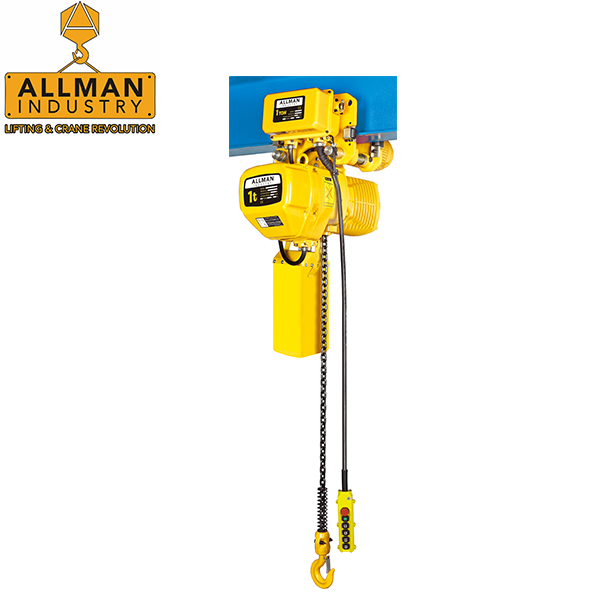 ALLMAN 1000Kg 220V 380V 415V 440V 3phase Electric Chain Hoist with Electric Trolley