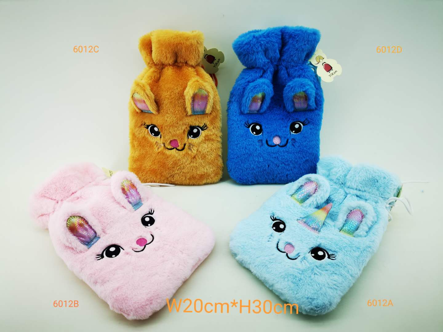 Plush hot water bag cover