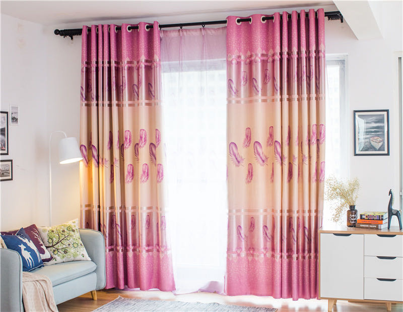100% polyester black out printed curtain fabric