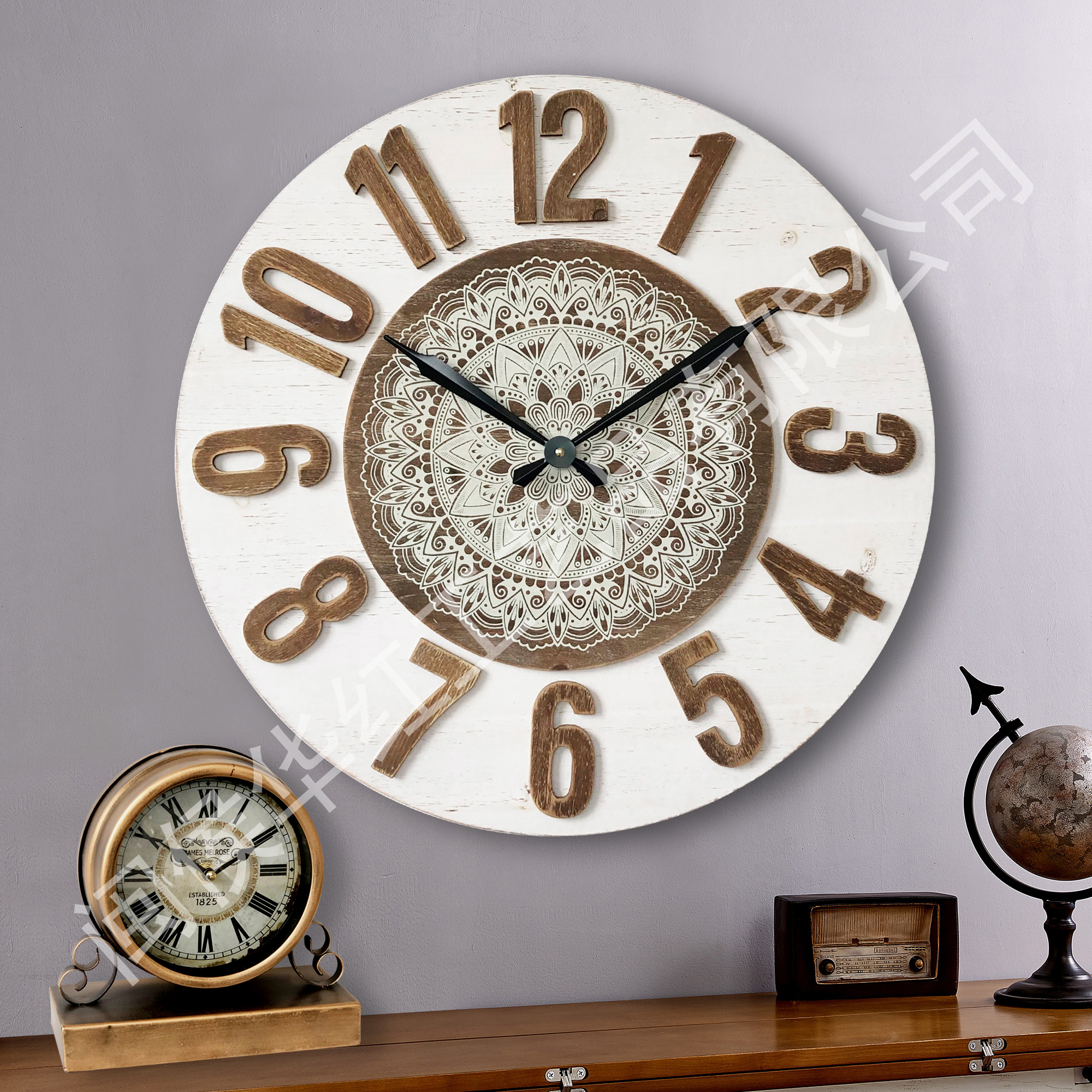 60 wooden clock